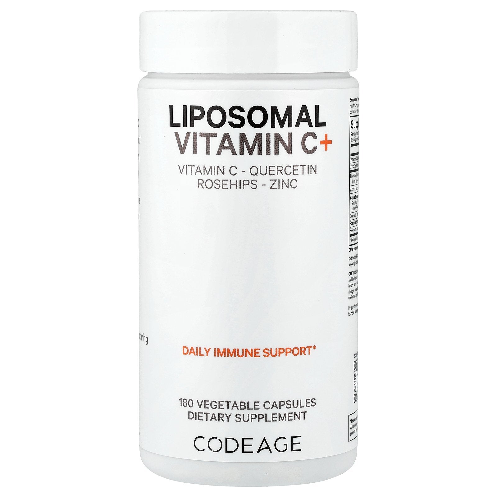 Codeage, Liposomal Vitamin C+, 180 Vegetable Capsules