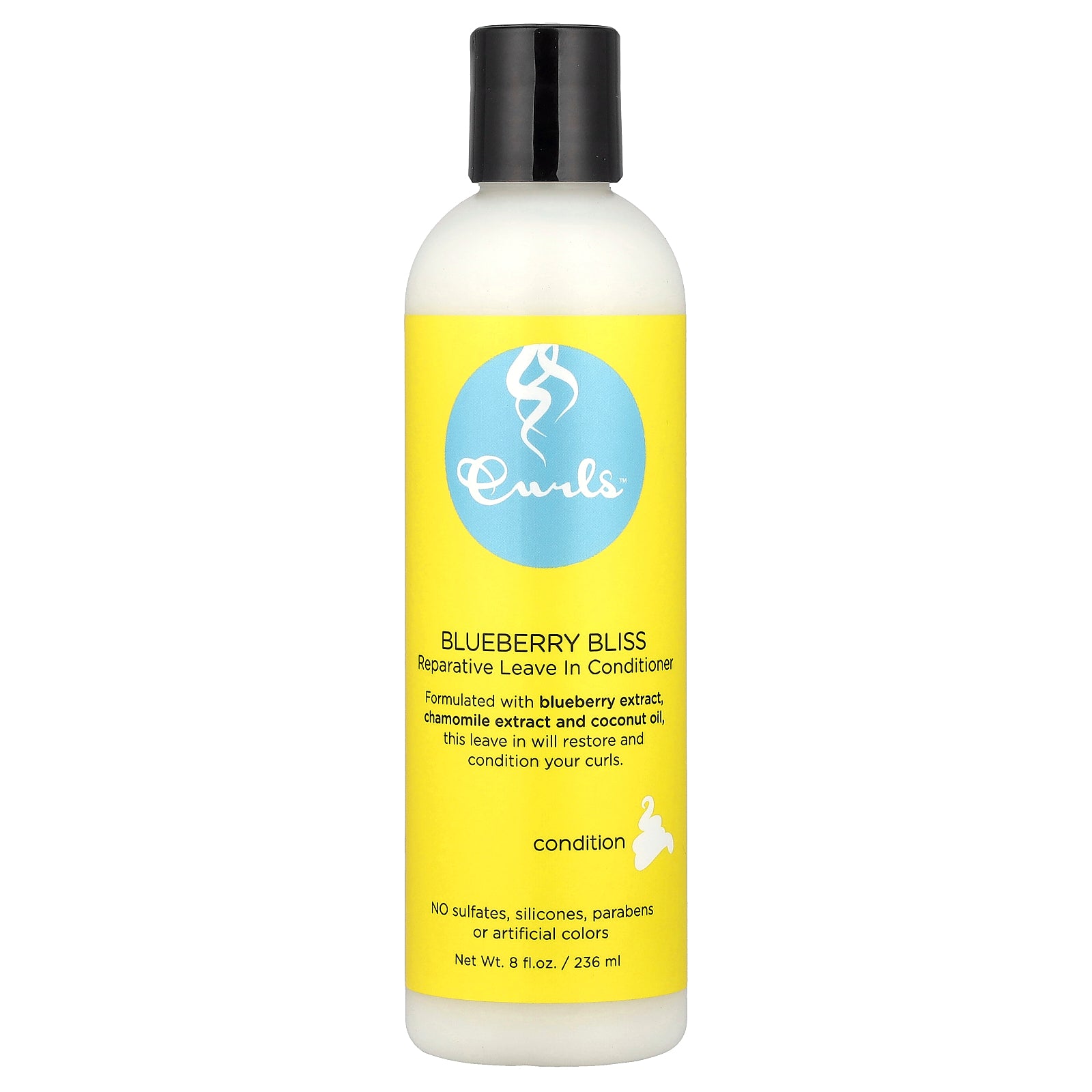Curls, Reparative Leave In Conditioner, Blueberry Bliss, 8 fl oz (236 ml)