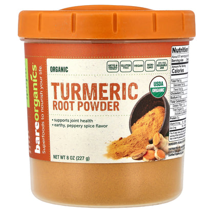 BareOrganics, Organic Turmeric Root Powder, 8 oz (227 g)