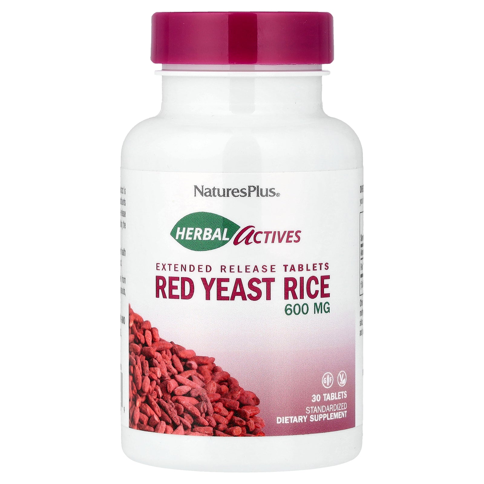 NaturesPlus, Herbal Actives, Red Yeast Rice, 600 mg, 30 Tablets