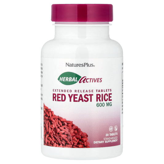 NaturesPlus, Herbal Actives, Red Yeast Rice, 600 mg, 30 Tablets