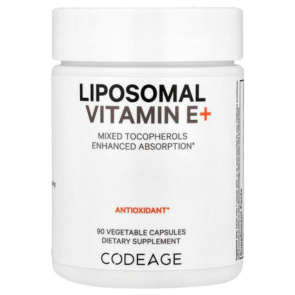 Codeage, Liposomal Vitamin E+, 90 Vegetable Capsules