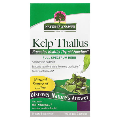 Nature's Answer, Kelp Thallus, 100 Veggie Capsules (250 mg per Capsule)