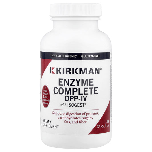 Kirkman Labs, Enzyme Complete DPP-IV With ISOGEST®, 180 Capsules