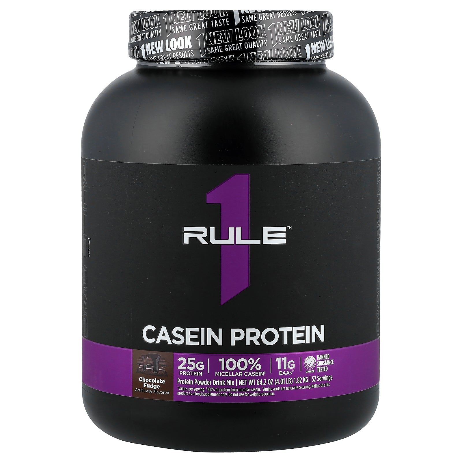 Rule One Proteins, Casein Protein, Chocolate Fudge, 4.01 lb (1.82 kg)