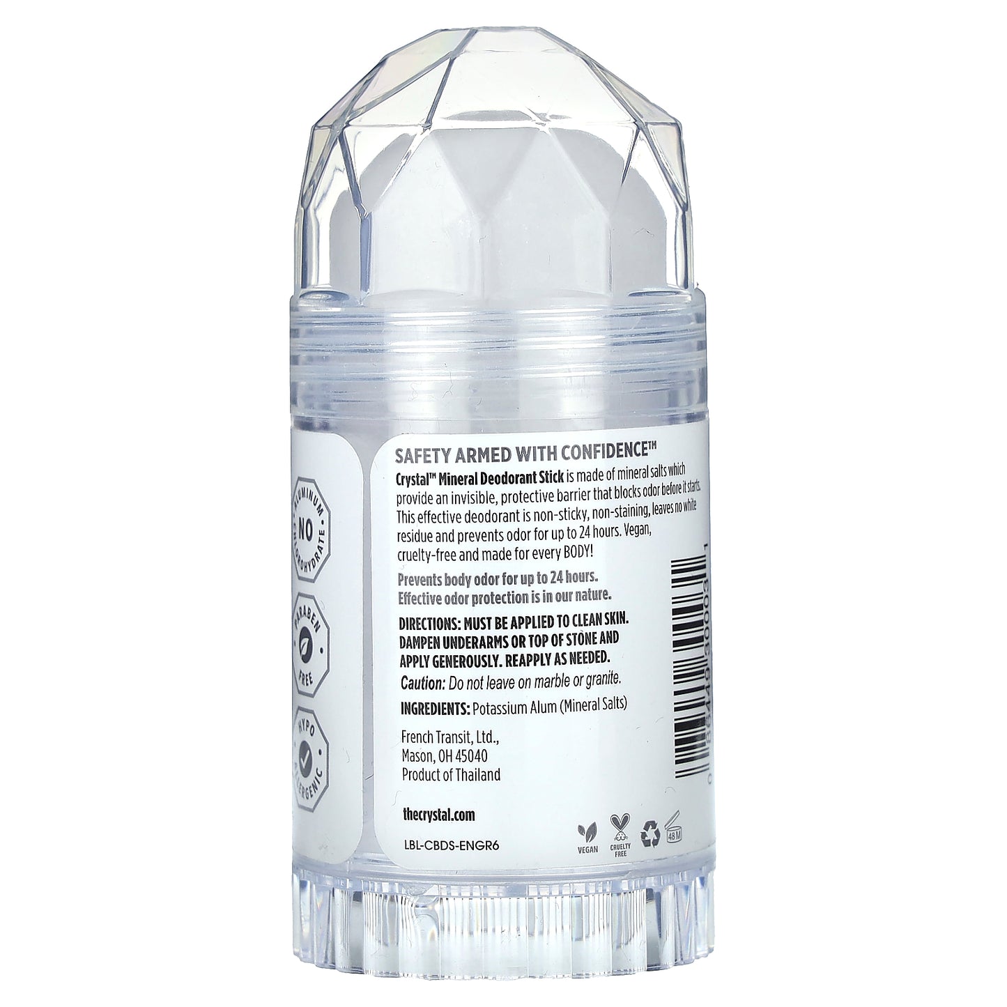 CRYSTAL, Mineral Deodorant Stick, Unscented, 4.25 oz (120 g)