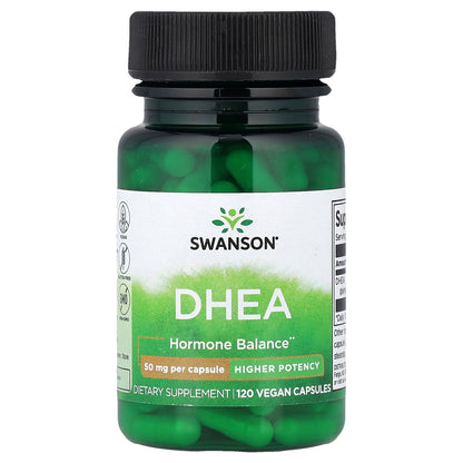 Swanson, DHEA, Higher Potency , 50 mg, 120 Vegan Capsules