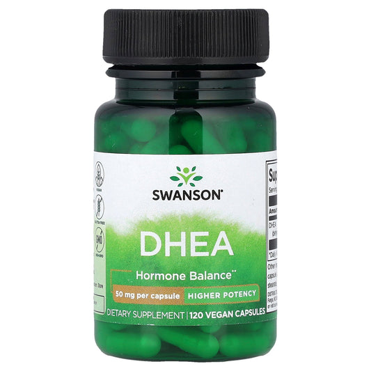 Swanson, DHEA, Higher Potency , 50 mg, 120 Vegan Capsules