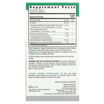 Nature's Answer, Thyroid Blend, 90 Vegetarian Capsules