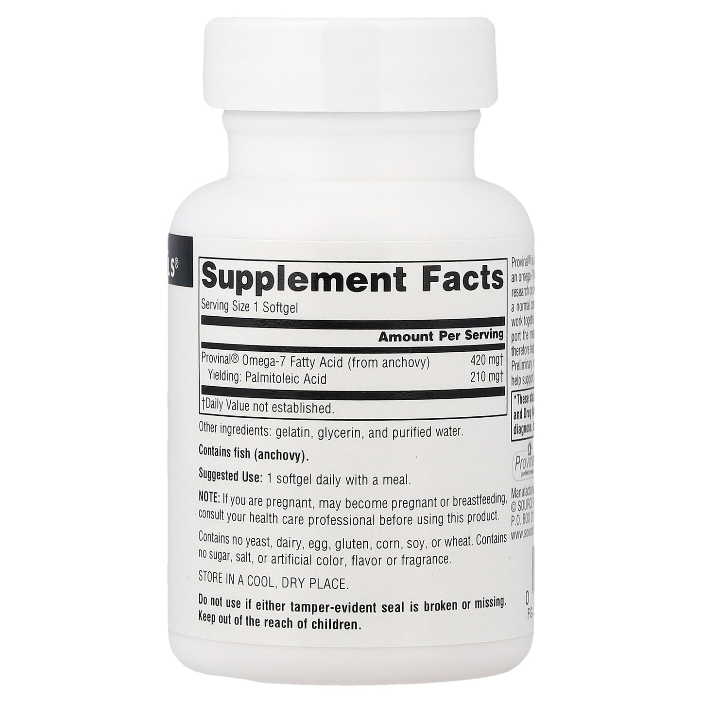 Source Naturals, Provinal® Omega-7, 30 Softgels