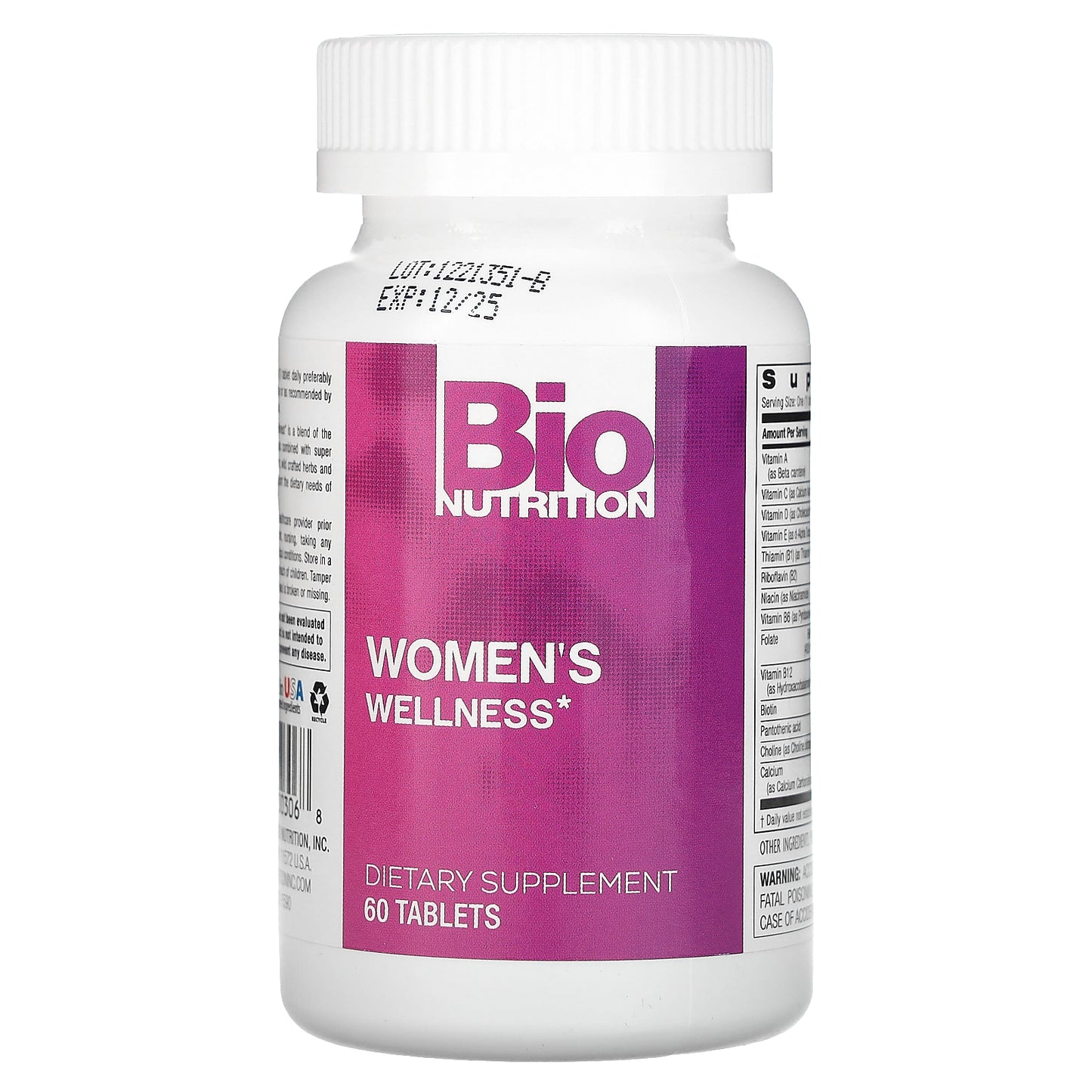 Bio Nutrition, Women's Wellness, 60 Tablets