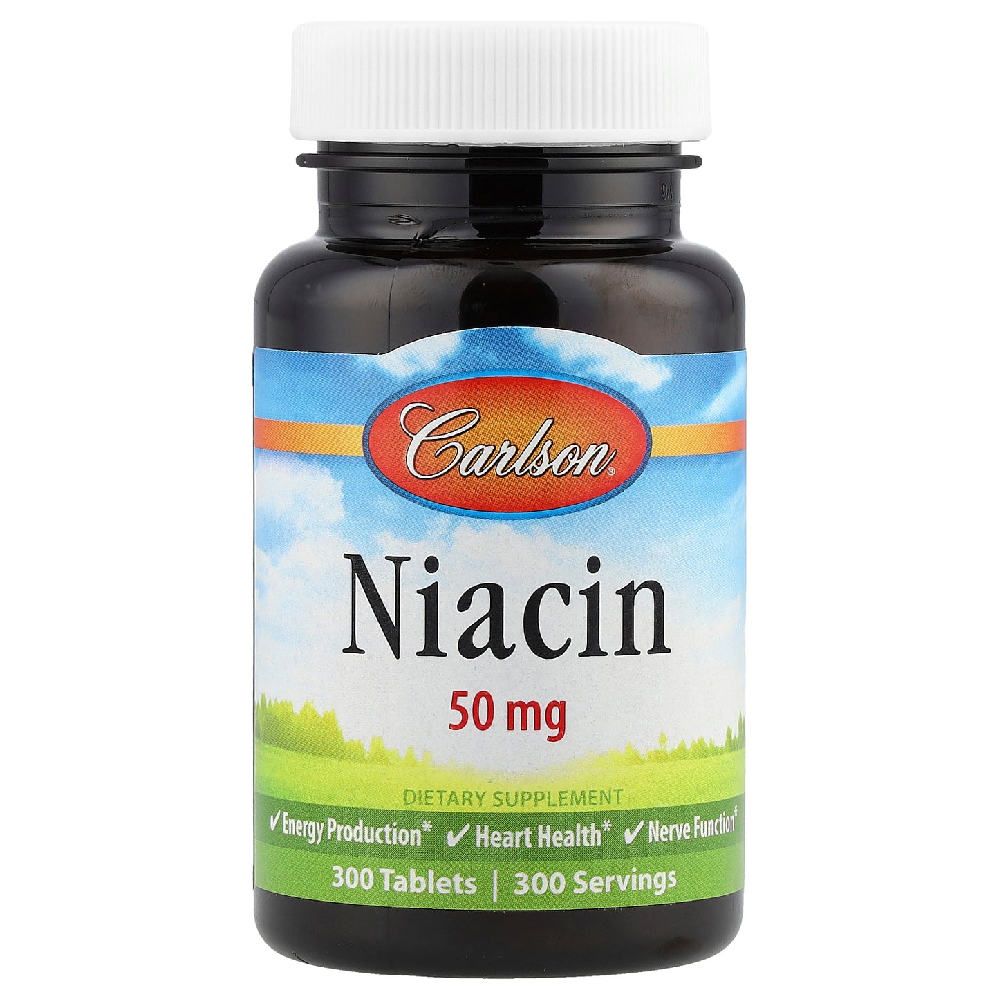 Carlson, Niacin, 50 mg, 300 Tablets