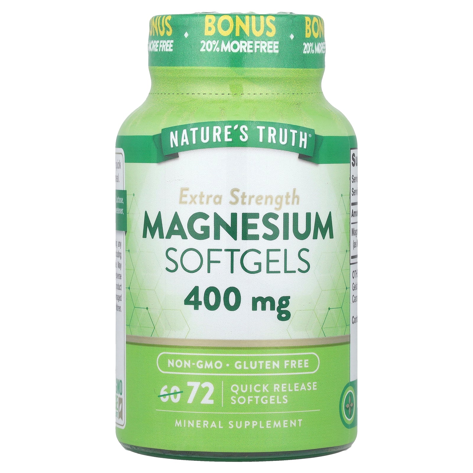Nature's Truth, Magnesium, 400 mg, 72 Quick Release Softgels
