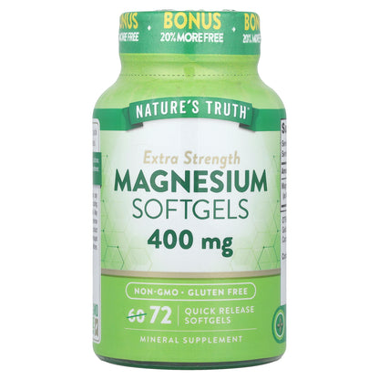 Nature's Truth, Magnesium, 400 mg, 72 Quick Release Softgels