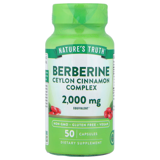 Nature's Truth, Berberine Ceylon Cinnamon Complex, 2,000 mg, 50 Capsules