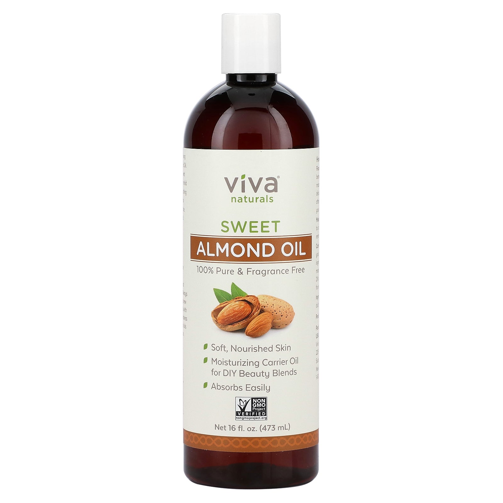 Viva Naturals, Sweet Almond Oil, 16 fl oz (473 ml)