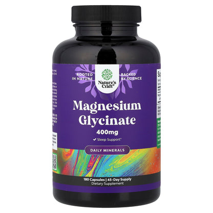 Nature's Craft, Magnesium Glycinate, 180 Capsules (100 mg per Capsule)