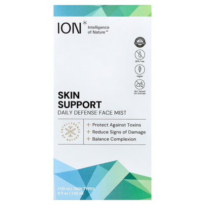 ION Intelligence of Nature, Skin Support, Daily Defense Face Mist, For All Skin Types, 8 fl oz (236 ml)