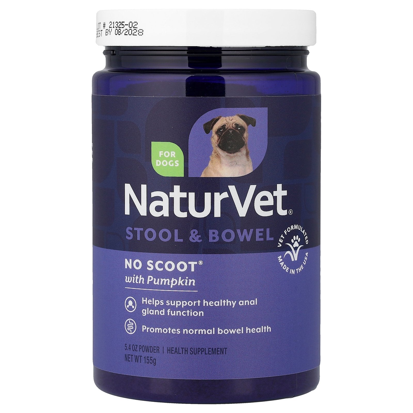 NaturVet, No Scoot® With Pumpkin, Stool & Bowel, For Dogs, 5.4 oz (155 g)