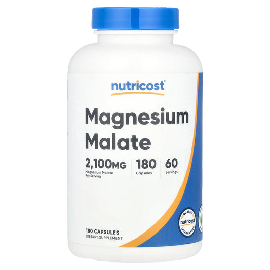 Nutricost, Magnesium Malate, 2,100 mg, 180 Capsules (700 mg per Capsule)