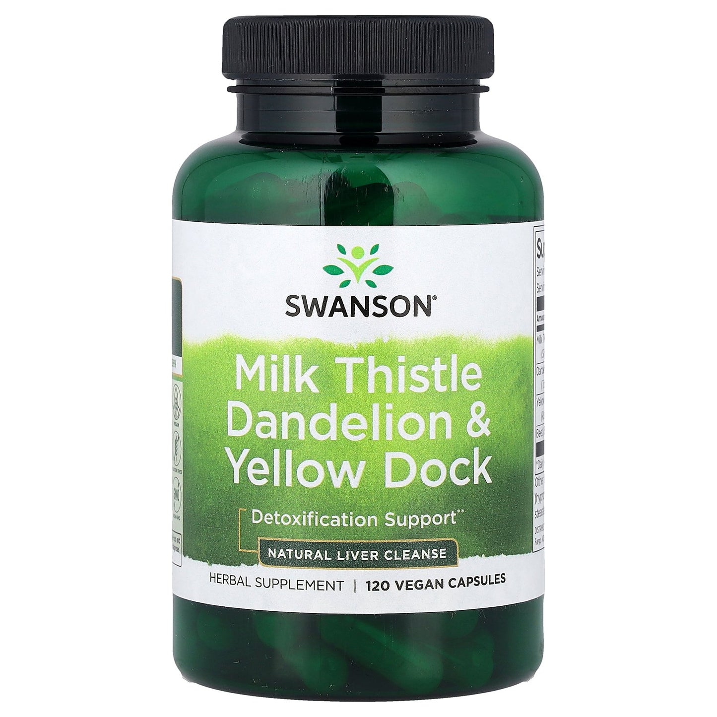 Swanson, Milk Thistle Dandelion & Yellow Dock, 120 Vegan Capsules