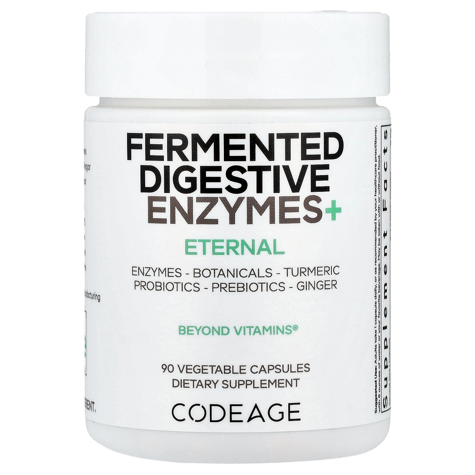 Codeage, Fermented Digestive Enzymes+, 90 Vegetable Capsules