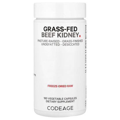 Codeage, Grass-Fed Beef Kidney, 180 Vegetable Capsules (500 mg Per capsule)