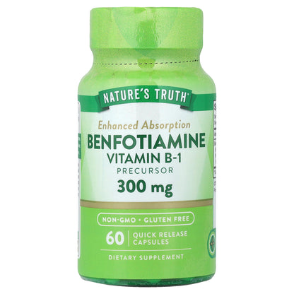 Nature's Truth, Benfotiamine, 300 mg, 60 Quick Release Capsules