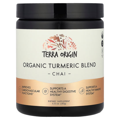 Terra Origin, Organic Turmeric Blend, Chai, 6.35 oz (180 g)