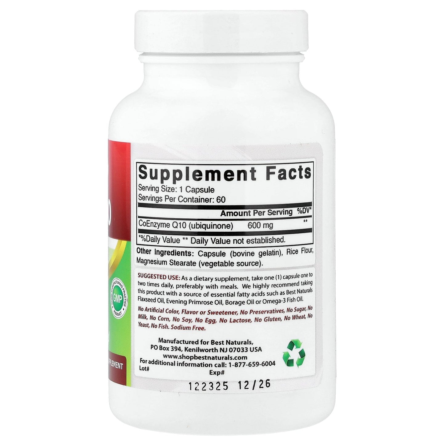 Best Naturals, CoQ10, 600 mg, 60 Capsules