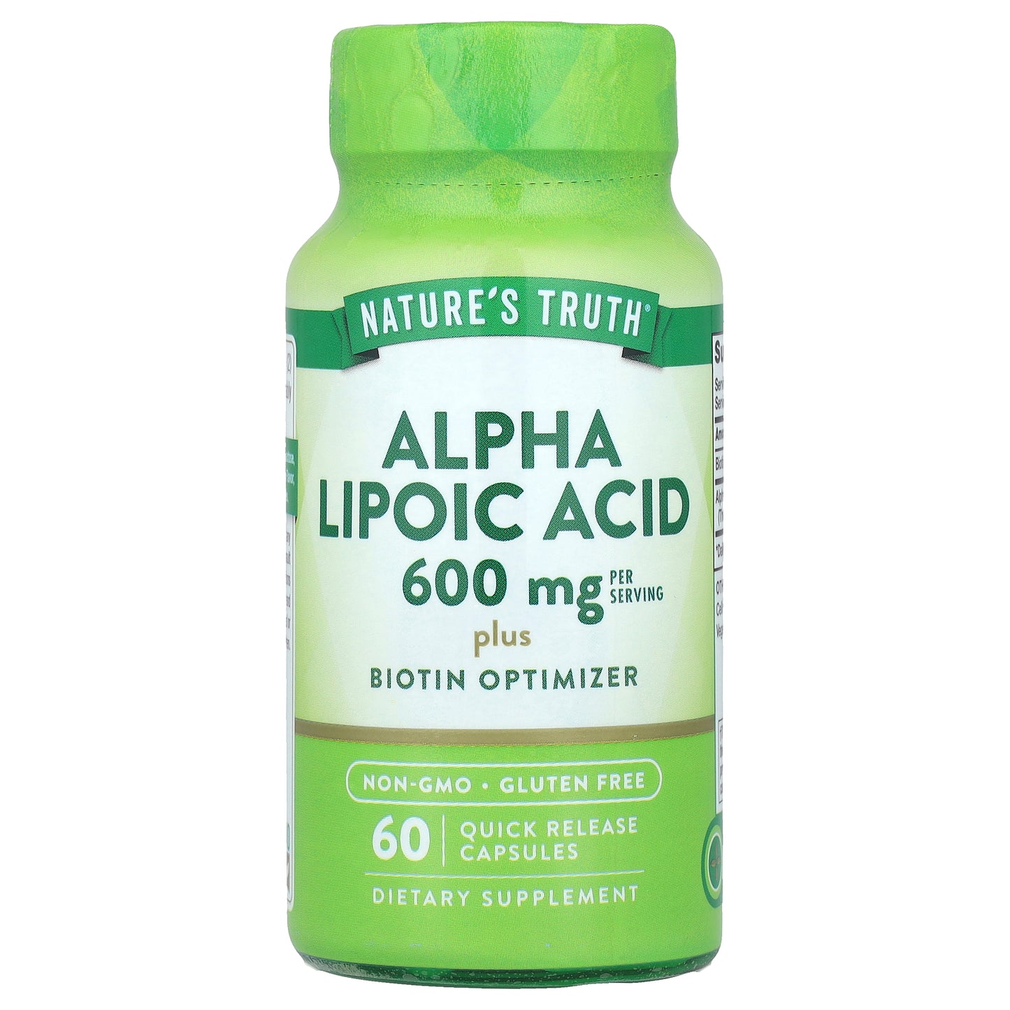 Nature's Truth, Alpha Lipoic Acid, 60 Quick Release Capsules