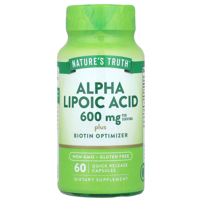 Nature's Truth, Alpha Lipoic Acid, 60 Quick Release Capsules
