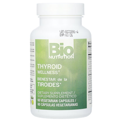 Bio Nutrition, Thyroid Wellness, 60 Vegetarian Capsules