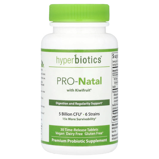 Hyperbiotics, PRO-Natal, with Kiwifruit, 5 Billion CFU, 30 Time-Release Tablets