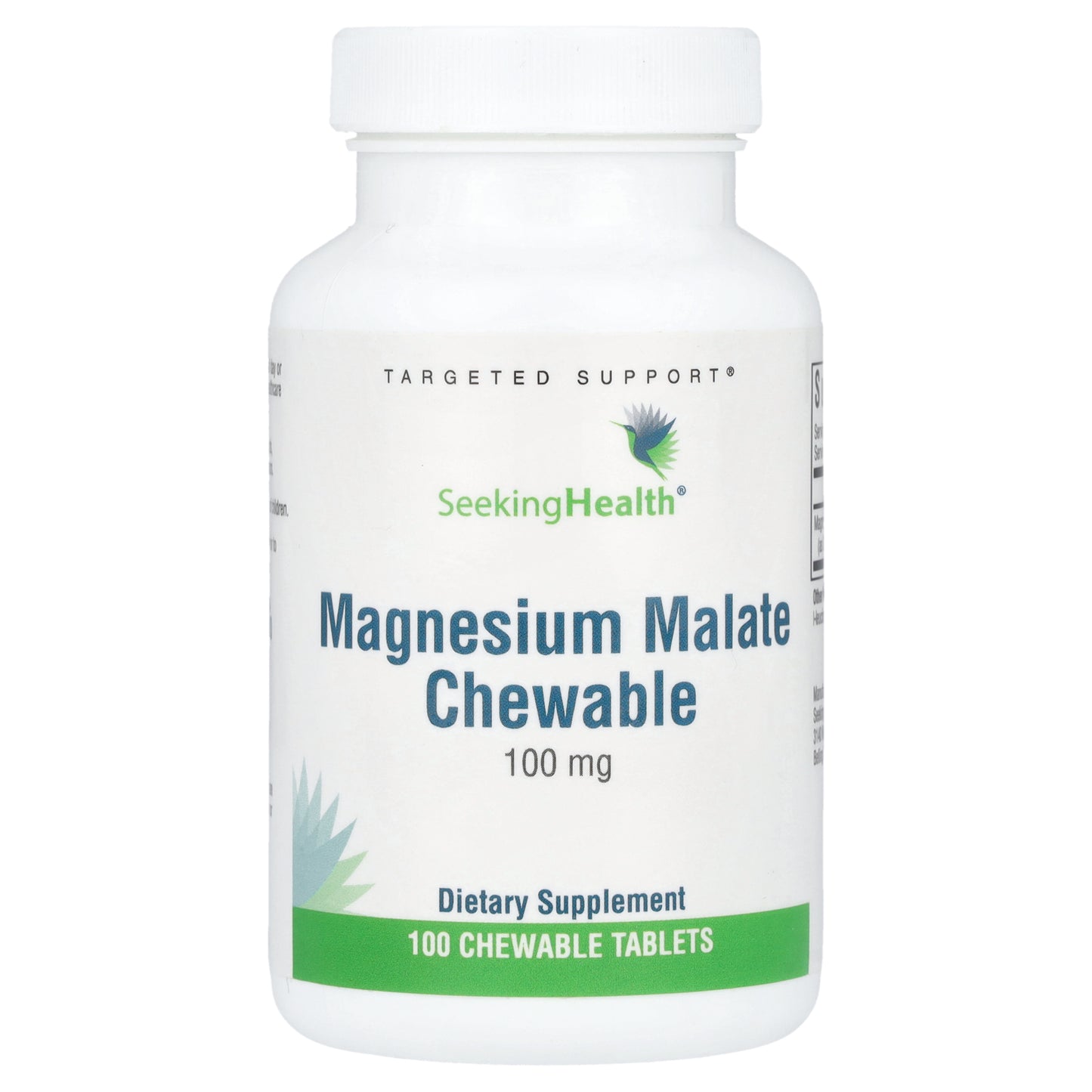 Seeking Health, Magnesium Malate Chewable, 100 mg, 100 Chewable Tablets