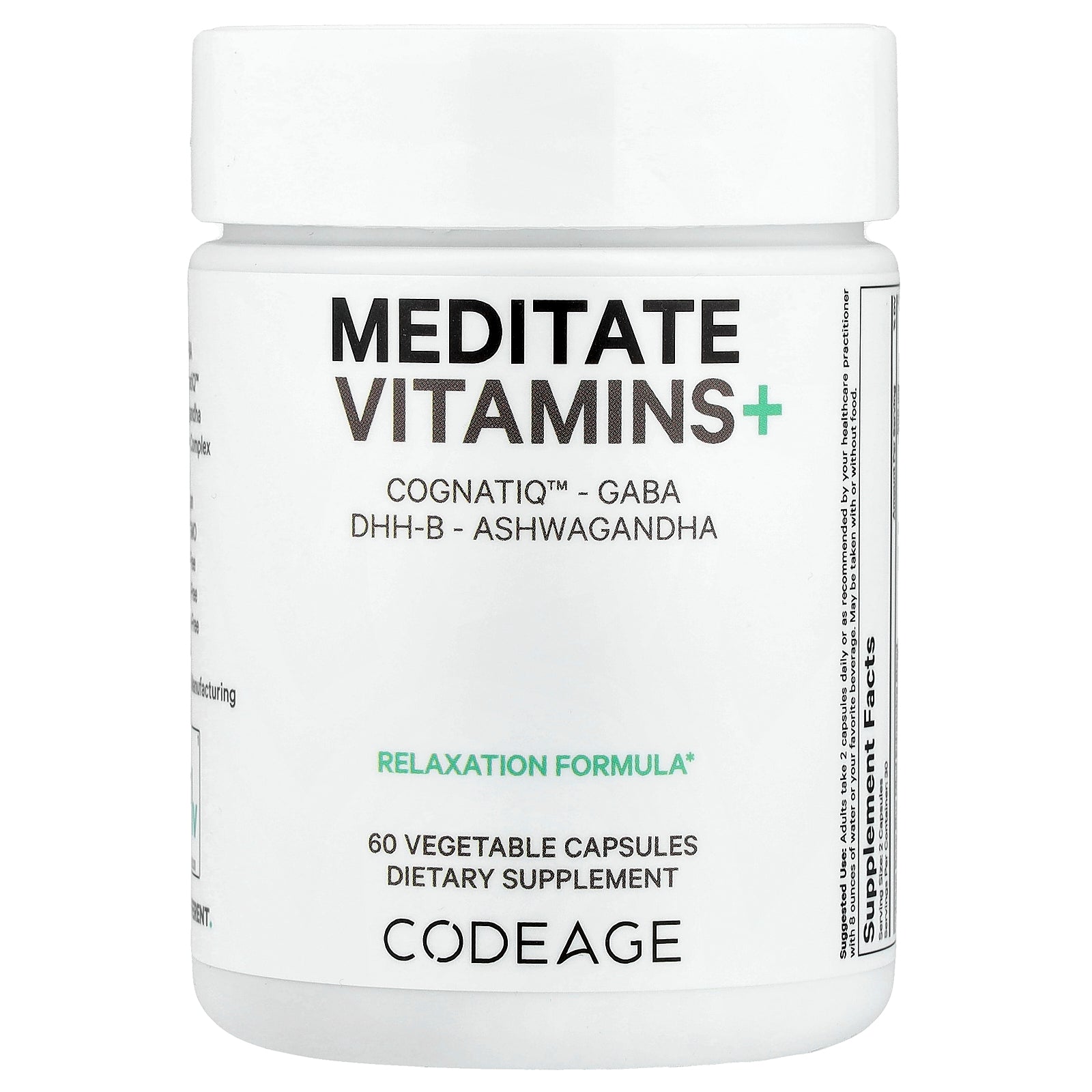Codeage, Meditate Vitamins+, 60 Capsules