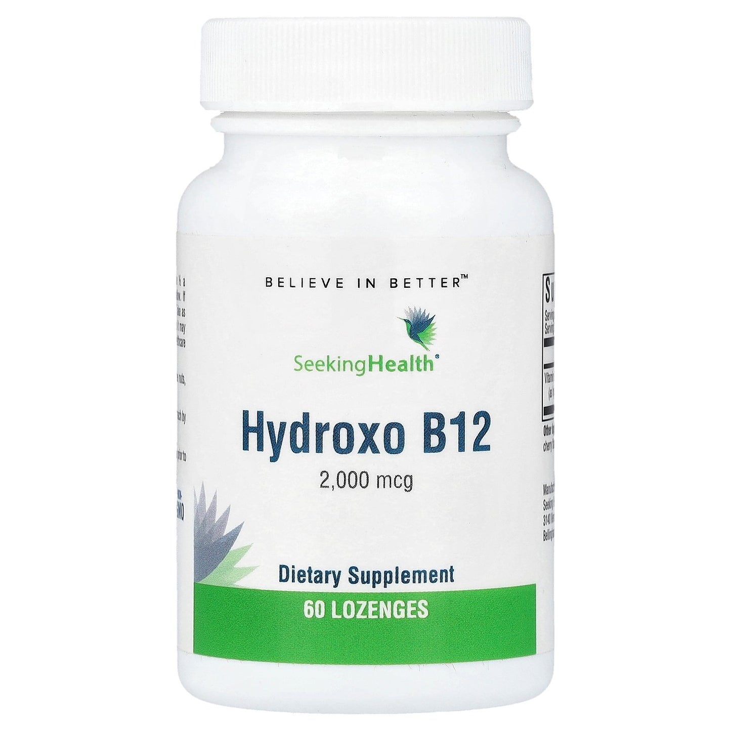 Seeking Health, Hydroxo B12, 2,000 mcg, 60 Lozenges