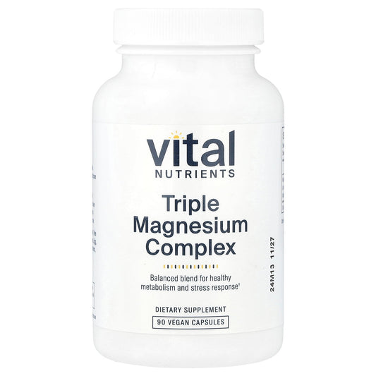 Vital Nutrients, Triple Magnesium Complex, 90 Vegan Capsules (250 mg per Capsule)