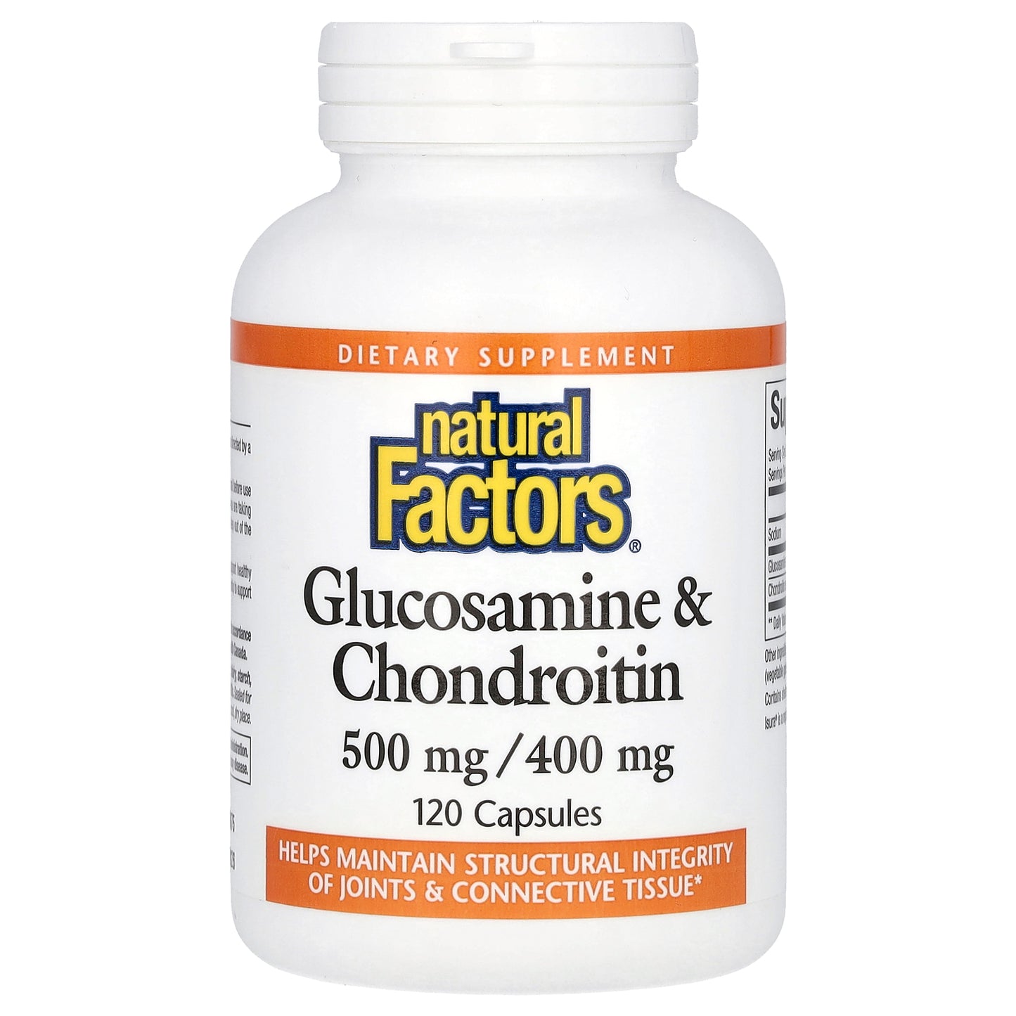 Natural Factors, Glucosamine & Chondroitin, 120 Capsules