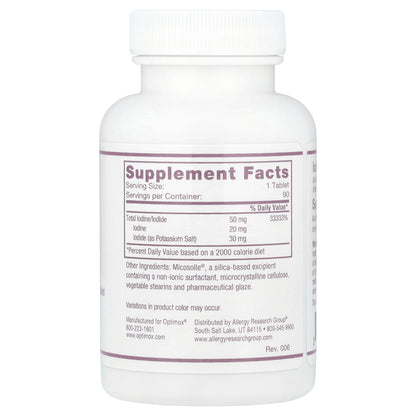 Optimox, Iodoral®, High Potency, 50 mg, 90 Scored Tablets