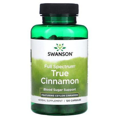 Swanson, Full Spectrum True Cinnamon, 120 Capsules (300 mg per Capsule)