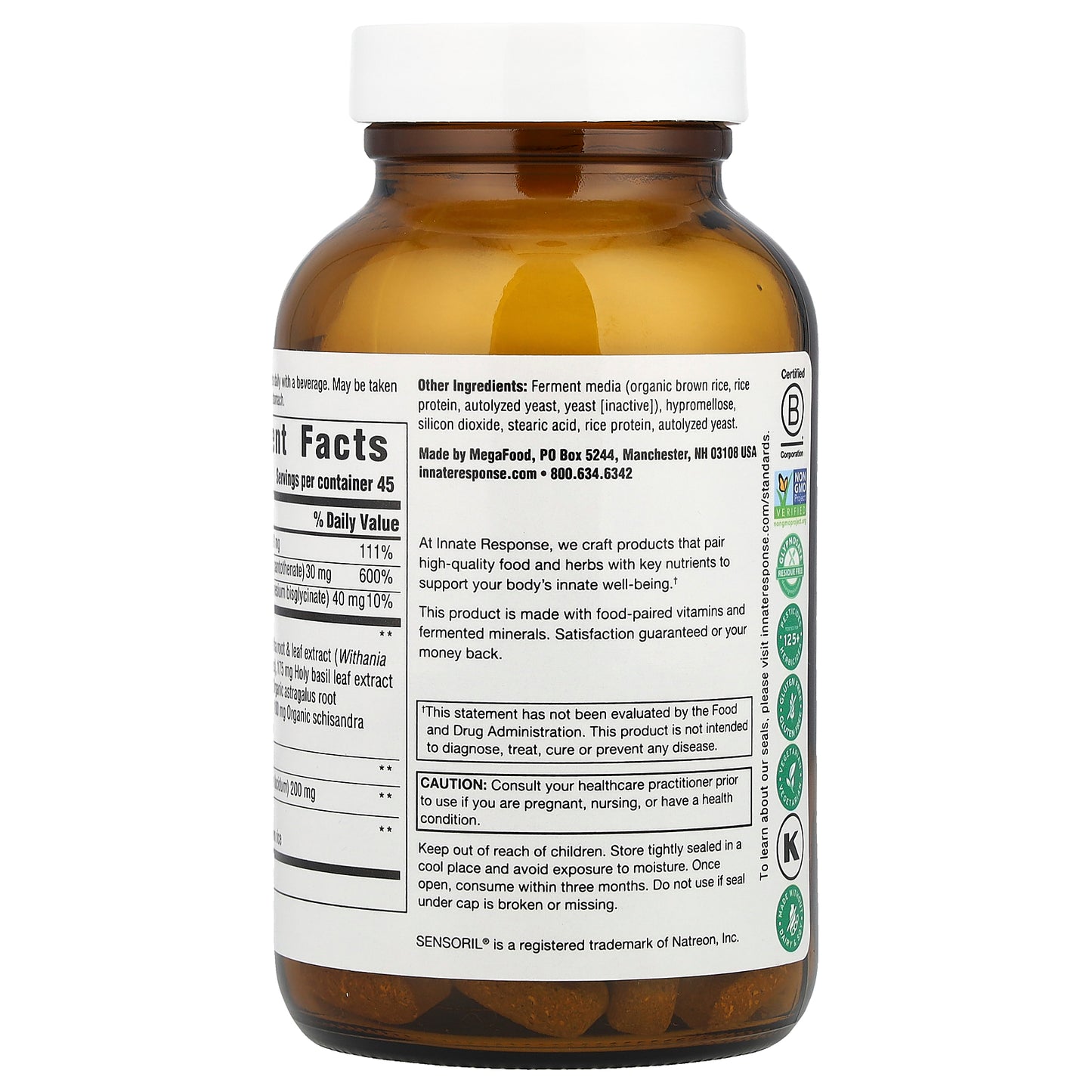 Innate Response Formulas, Adrenal Response™ Complete Care, 90 Tablets