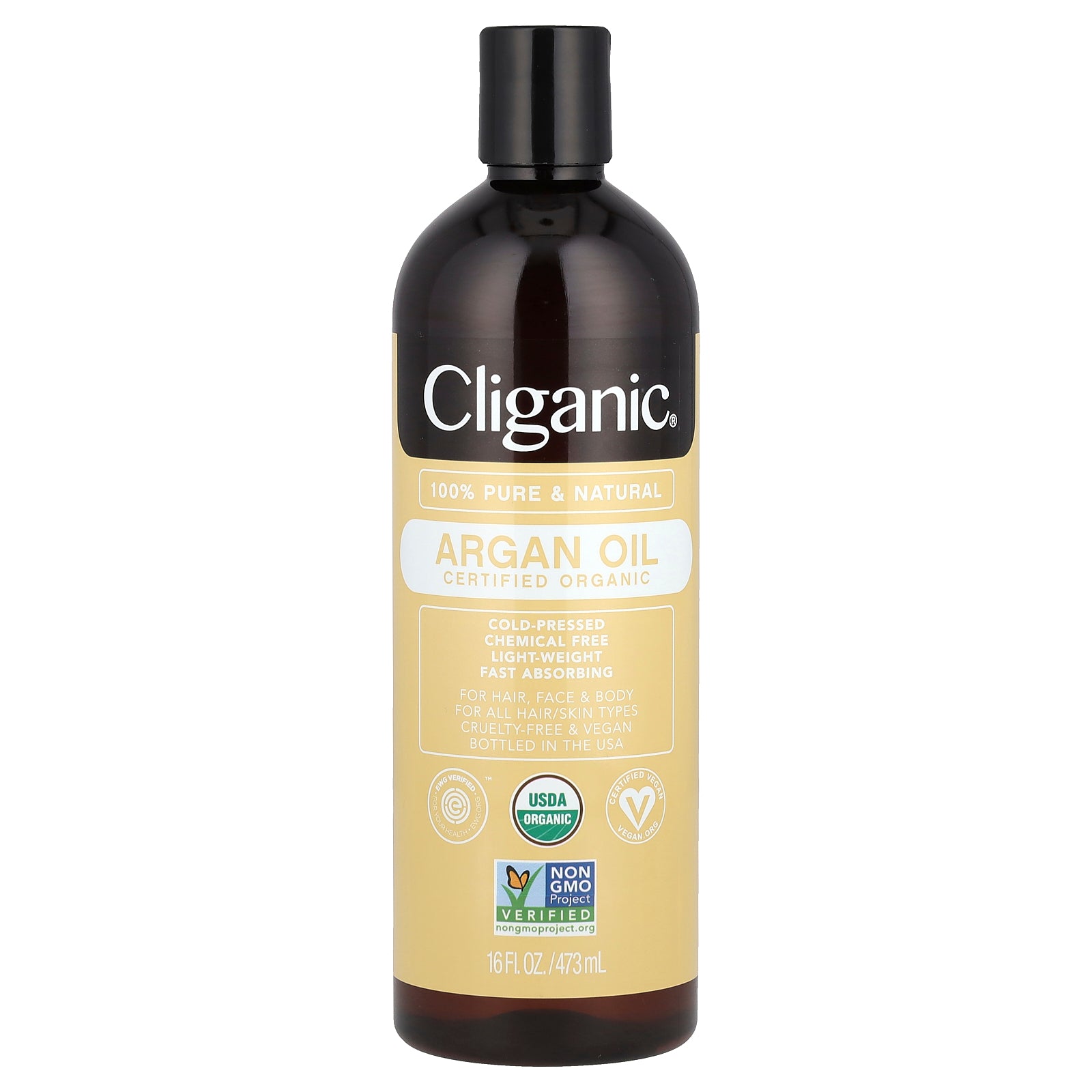 Cliganic, Organic Argan Oil, 16 fl oz (473 ml)