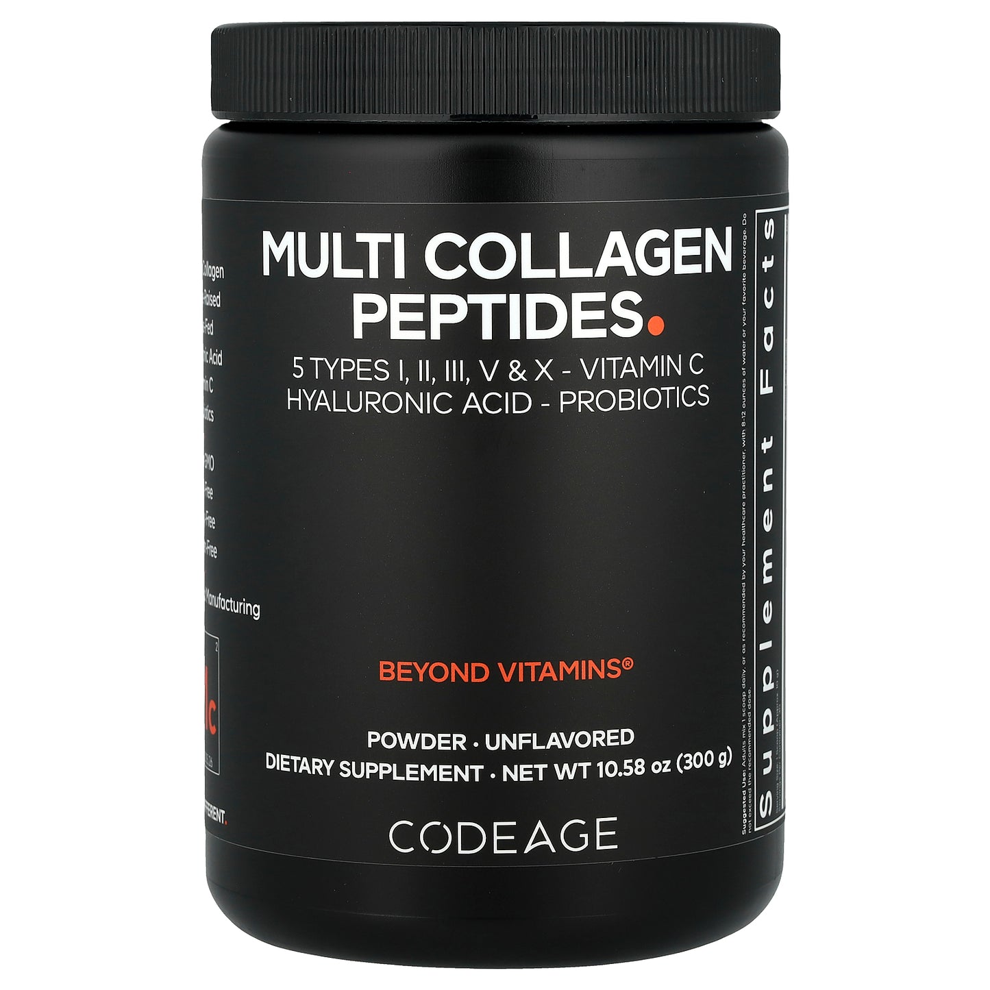Codeage, Multi Collagen Peptides Powder, Unflavored, 10.58 oz (300 g)