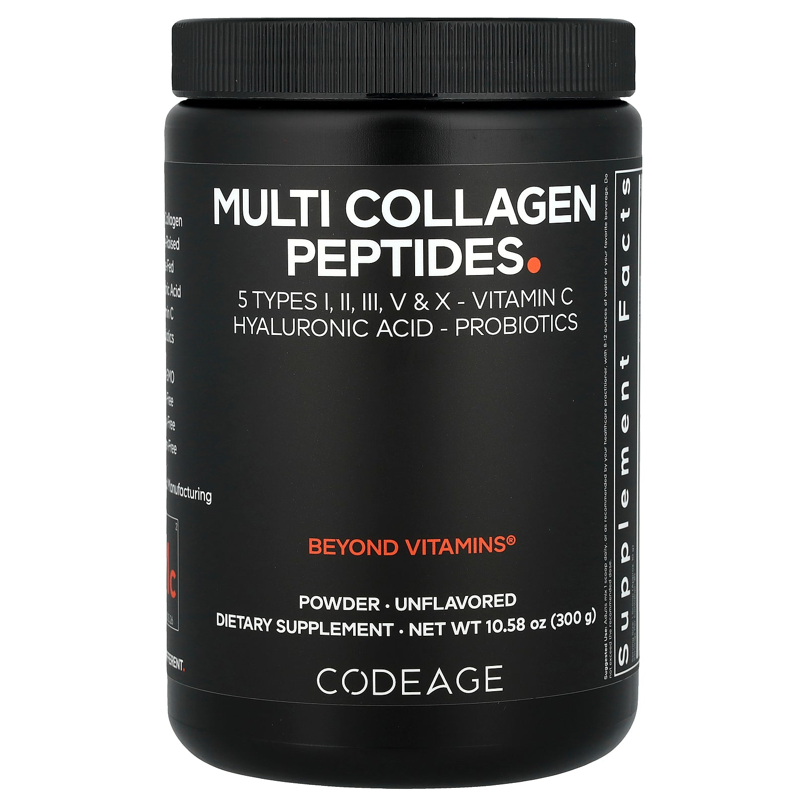 Codeage, Multi Collagen Peptides Powder, Unflavored, 10.58 oz (300 g)