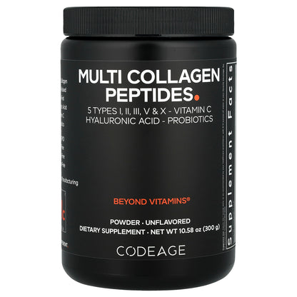 Codeage, Multi Collagen Peptides Powder, Unflavored, 10.58 oz (300 g)