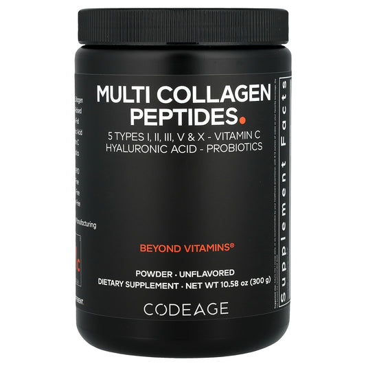 Codeage, Multi Collagen Peptides Powder, Unflavored, 10.58 oz (300 g)