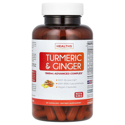 Healths Harmony, Turmeric & Ginger, 90 Capsules