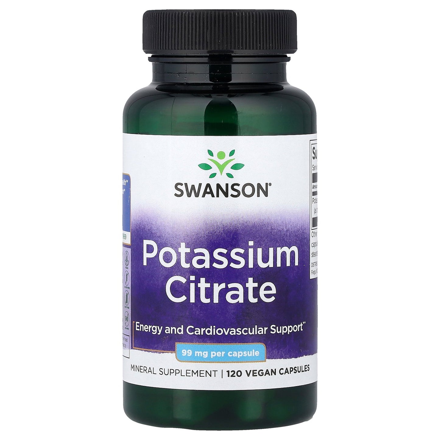 Swanson, Potassium Citrate, 99 mg, 120 Vegan Capsules
