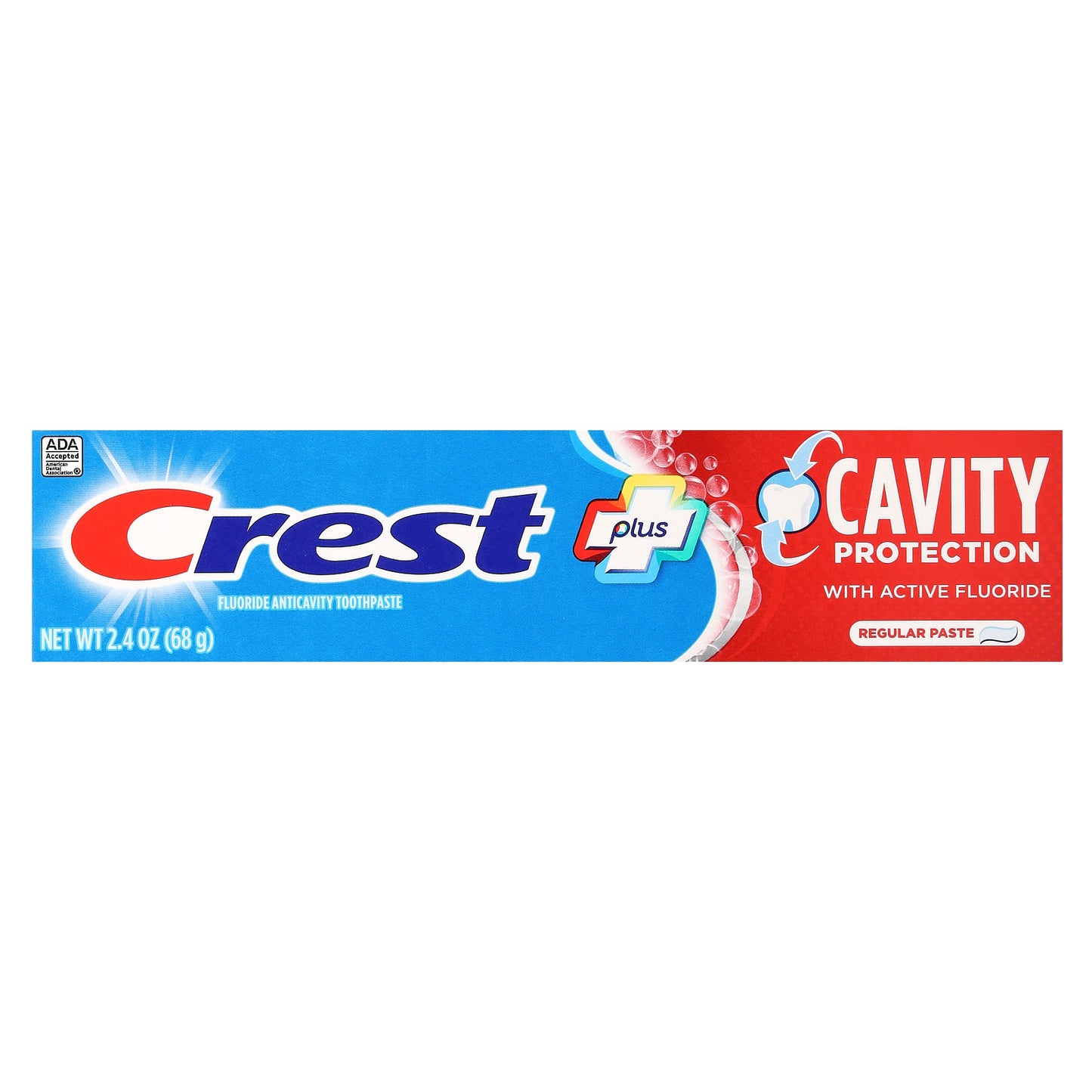 Crest, Plus, Cavity Protection, Fluoride Anticavity Toothpaste, Regular, 2.4 oz (68 g)